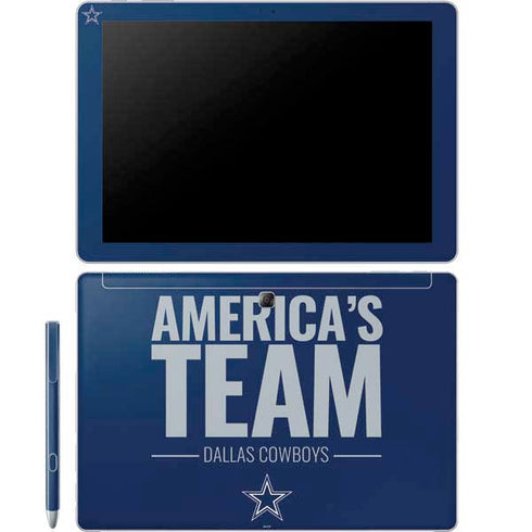 NFL Dallas Cowboys Team Motto Galaxy Book 12in Skin